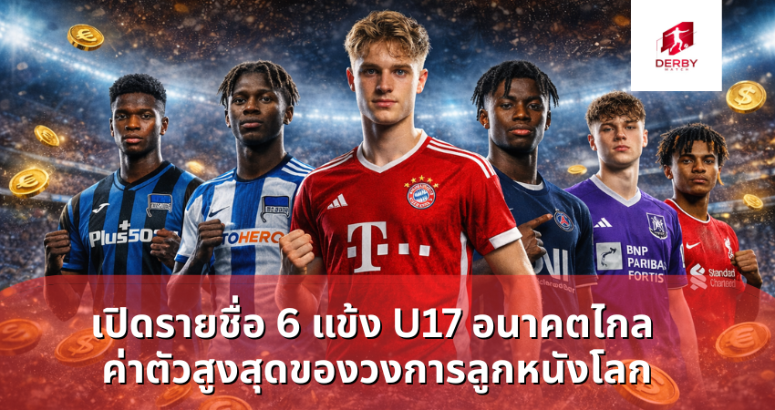 เปิดรายชื่อ 6 แข้ง U17 อนาคตไกล